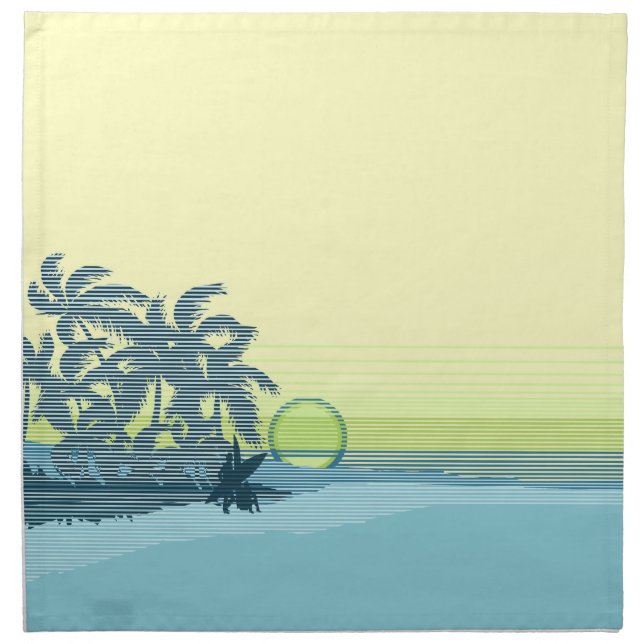 Big Sunset Hawaiian Dinner Napkins (Front)