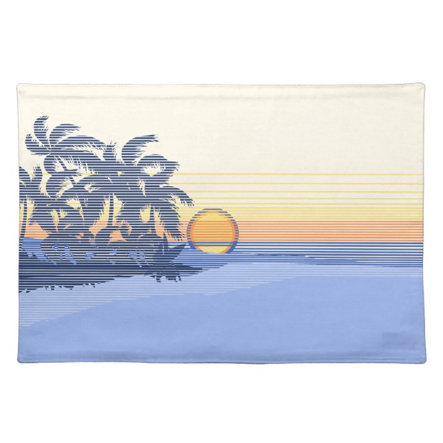Big Sunset Hawaiian Dinner Placemats (Front)