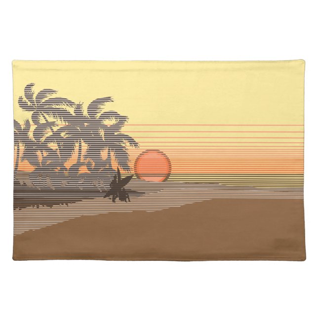 Big Sunset Hawaiian Dinner Placemats (Front)