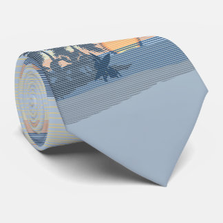 Big Sunset Hawaiian Island Two-sided Printed Tie