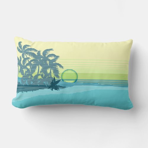 Big Sunset Hawaiian Reversible Lumbar Pillows
