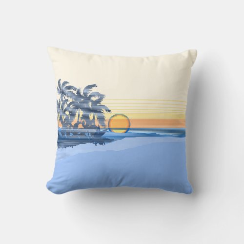 Big Sunset Hawaiian Reversible Square Pillows