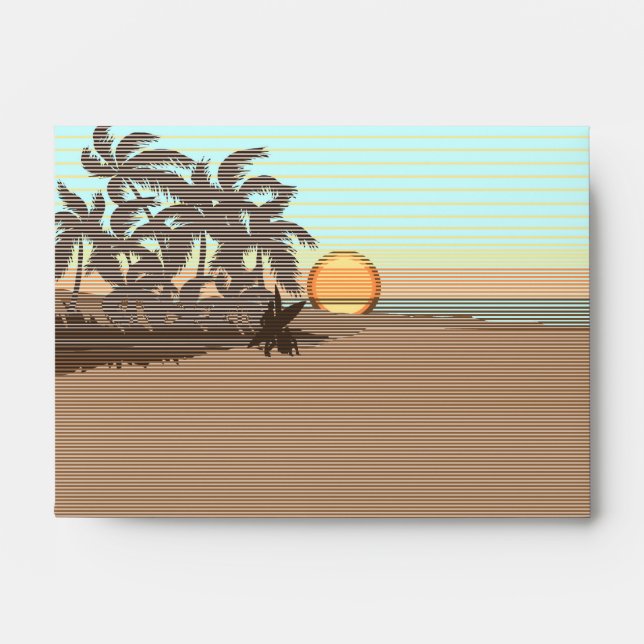 Big Sunset Hawaiian Stationary Envelopes (Front)