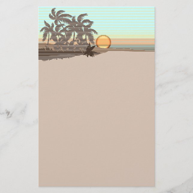 Big Sunset Hawaiian Stationary Stationery (Front)