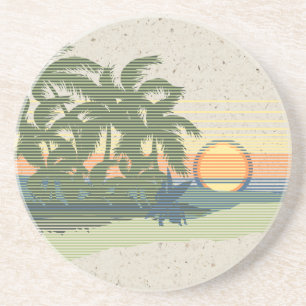 Big Sunset Hawaiian Tiki Bar Coasters