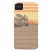 Big Sunset Stripe Hawaiian iPhone 4 Cases (Back)