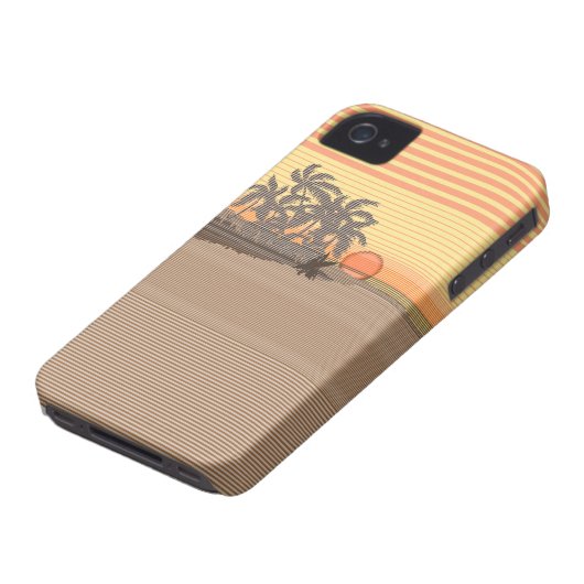 Big Sunset Stripe Hawaiian iPhone 4 Cases (Bottom)