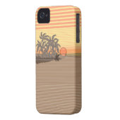 Big Sunset Stripe Hawaiian iPhone 4 Cases (Back Left)