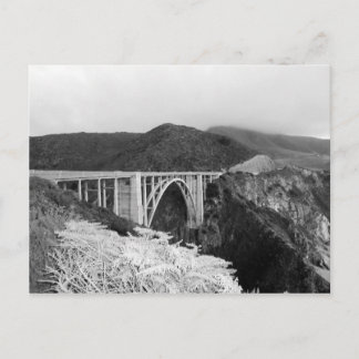 Big Sur Bridge Postcard Black & White