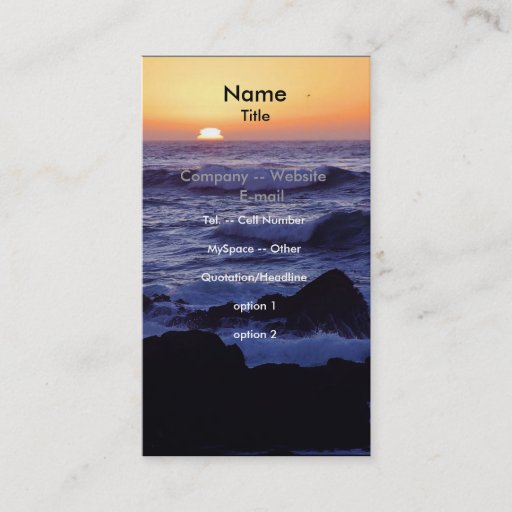 Customizable Big Sur Business Cards