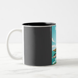 Big Sur California Beach Coast Ocean Travel Poster Two-Tone Coffee Mug