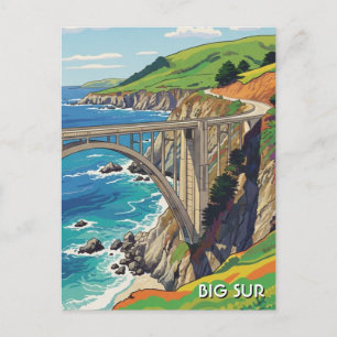 Big Sur California Bixby Bridge Travel Postcard