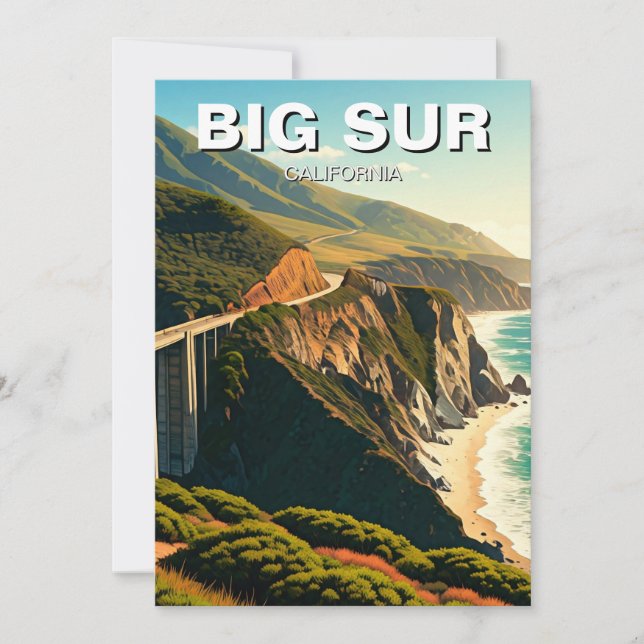 Big Sur California Central Coast Holiday Card (Front)
