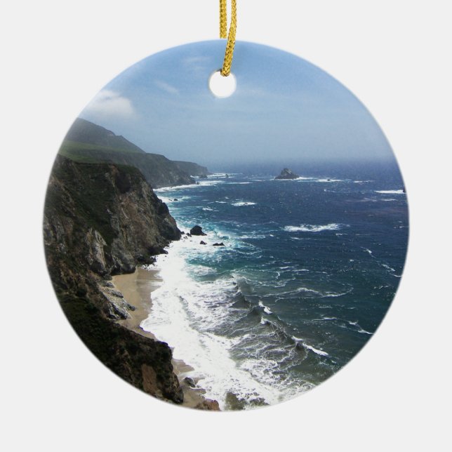 Big Sur California Ceramic Ornament (Front)