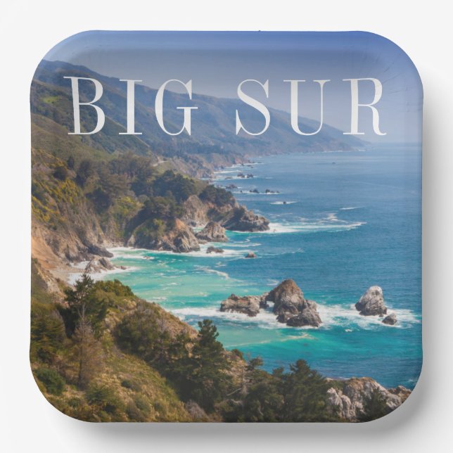 Big Sur California Coast Paper Plates (Front)