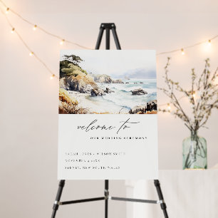 Big Sur, California Landscape Wedding Welcome Foam Board
