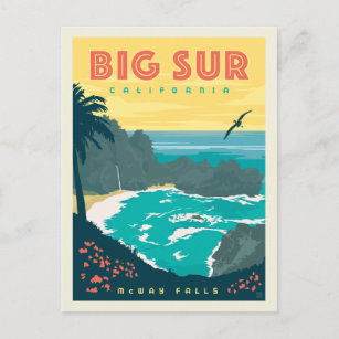 Big Sur California   McWay Falls Postcard
