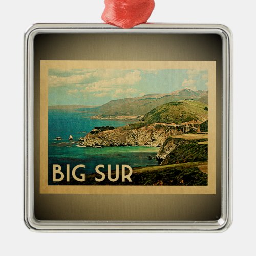 Big Sur California Ornament Vintage Travel
