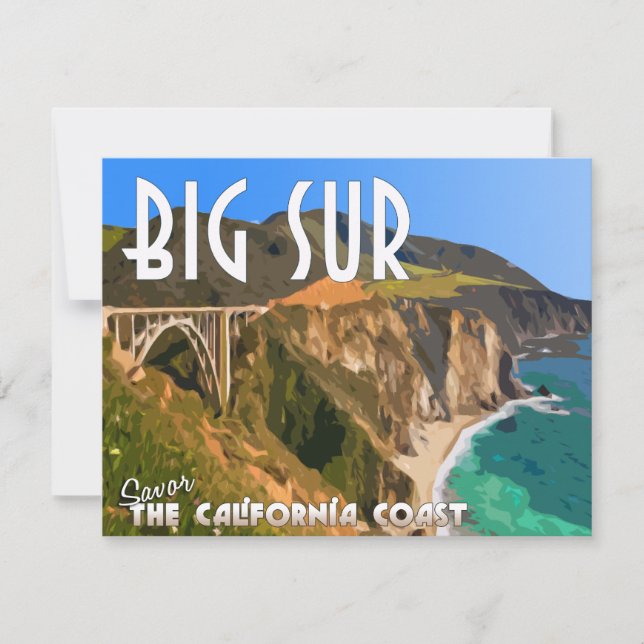 Big Sur California Pacific Coast Highway Flat Card (Front)