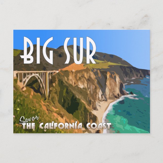 Big Sur California Pacific Coast Highway Postcard (Front)