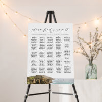 BIG SUR CALIFORNIA Skyline Wedding Seating Chart