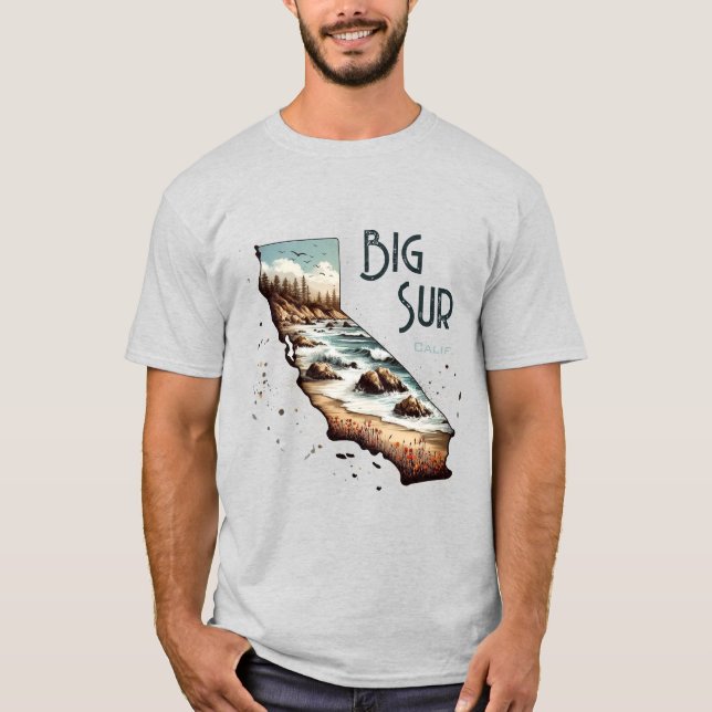 Big Sur California Souvenir Gift T-Shirt (Front)