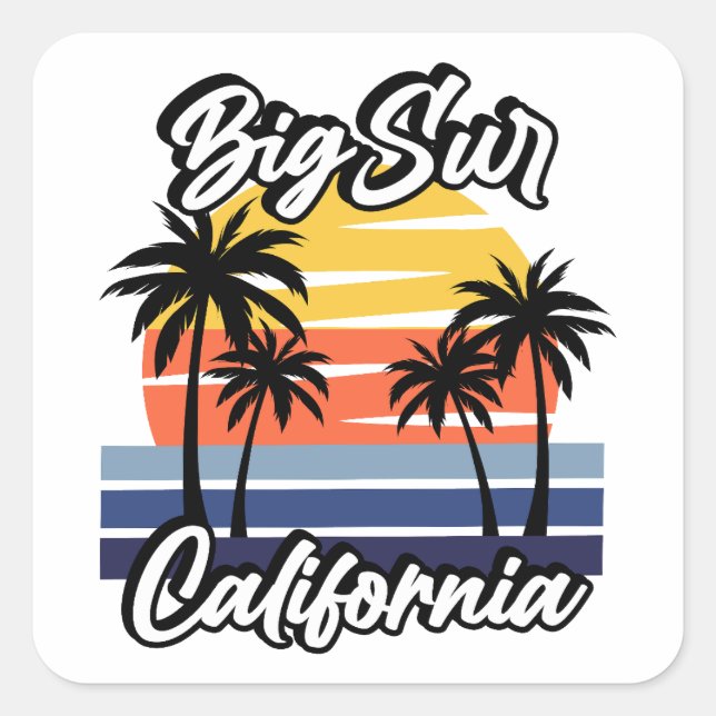 Big Sur California Square Sticker (Front)