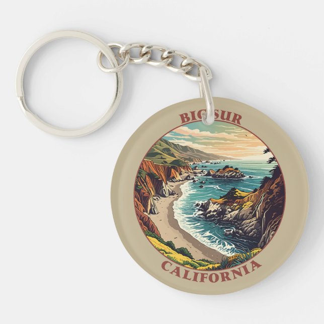 Big Sur California USA Keychain (Front)