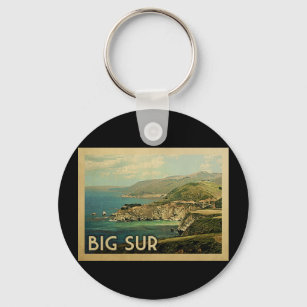 Big Sur California Vintage Travel Keychain