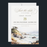Big Sur, California Watercolor Landscape Wedding Save The Date<br><div class="desc">Big Sur,  California,  USA Watercolor Landscape Watercolor Landscape Wedding,  If you need any further customization please feel free to email me on yellowfebstudio@gmail.com. or message via Zazzle.</div>
