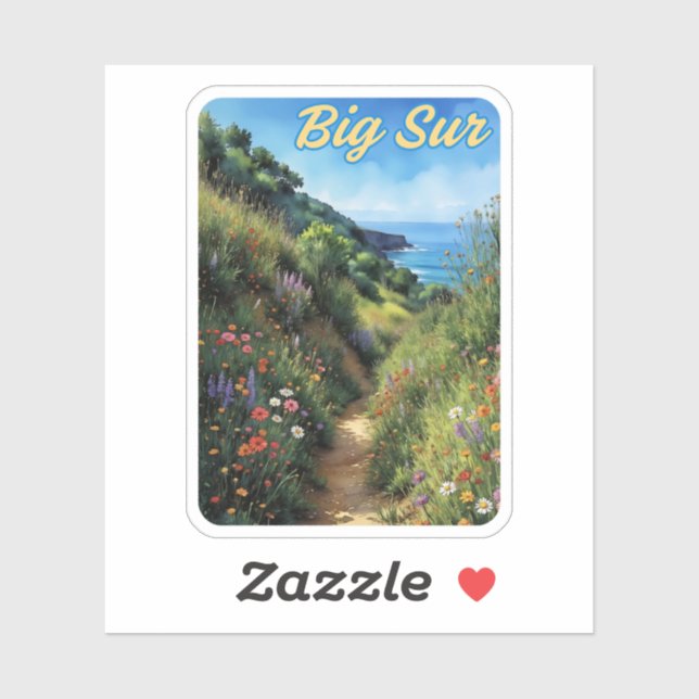 Big Sur California Watercolor Sticker (Sheet)