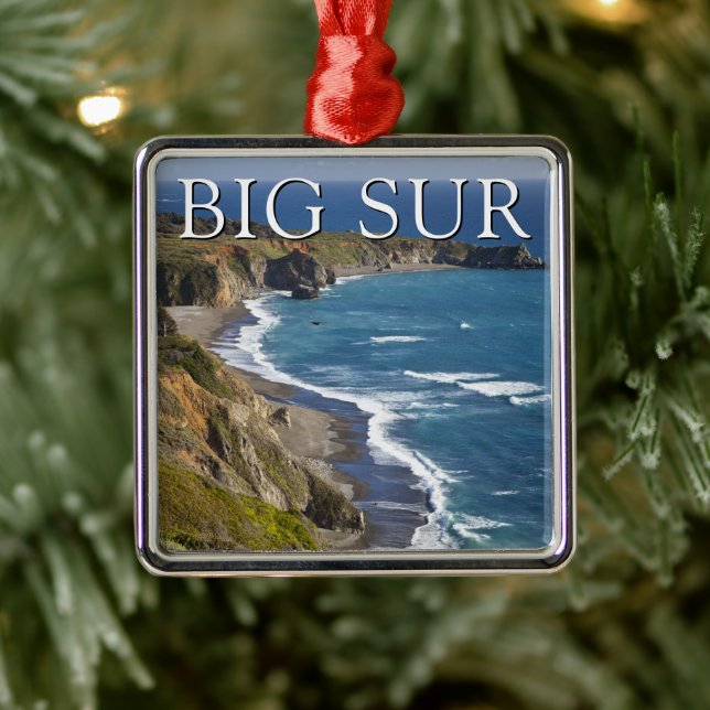 Big Sur Coastline | California Metal Ornament (Tree)