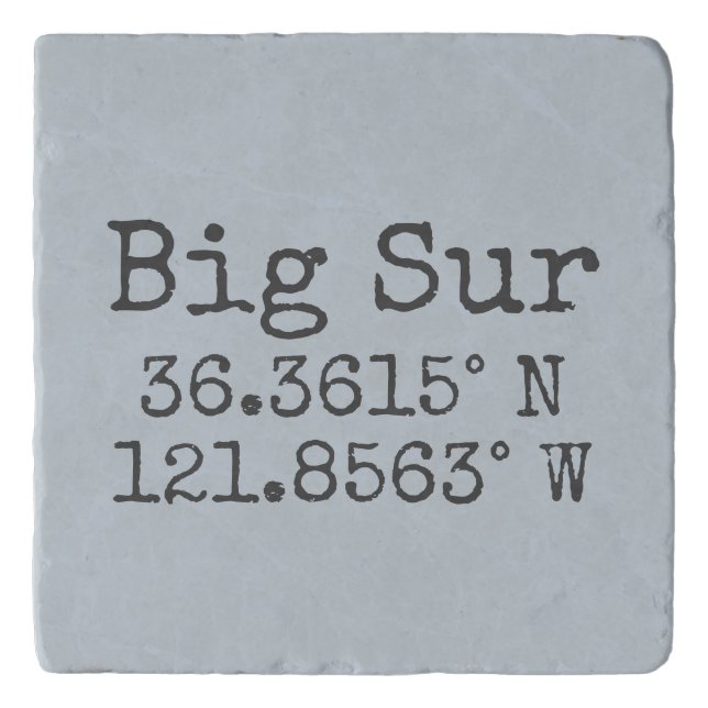 Big Sur Latitude Longitude Trivet (Front)