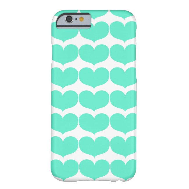 Big Teal Heart iPhone 6/6s Barely There Phone Case