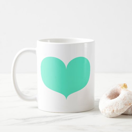 Big Teal Heart Mug