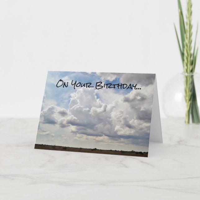 Big Texas Prairie Sky Birthday Card (Front)