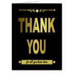 Big Thank You Appreciation Black Typography Card