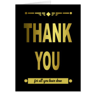 Big Thank You Appreciation Black Typography Card