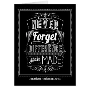 Big Thank You Appreciation Retirement Black Card