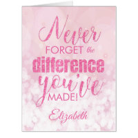 Big Thank You Appreciation Retirement Pink