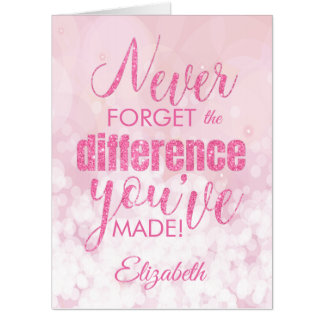 Big Thank You Appreciation Retirement Pink Card