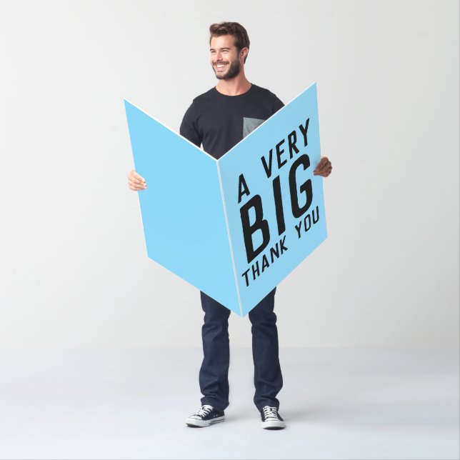 BIG THANK YOU BIG OVERSIZED JUMBO GREETING CARD (In Situ)