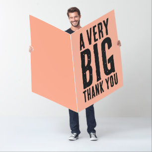 BIG THANK YOU biggest JUMBO GREETING CARD