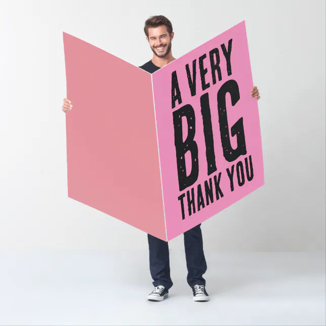 BIG THANK YOU BIGGEST LARGEST GREETING CARD Zazzle