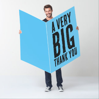 BIG THANK YOU BIGGEST LARGEST GREETING CARD