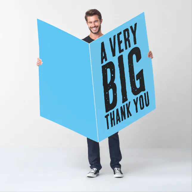 BIG THANK YOU BIGGEST LARGEST GREETING CARD Zazzle