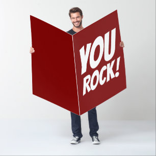 BIG THANK YOU GREETING CARD, YOU ROCK! CARD