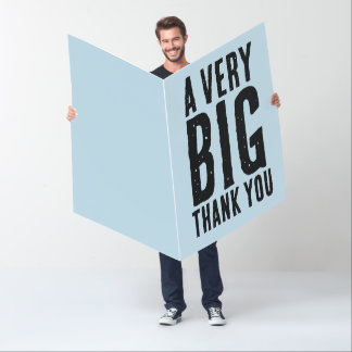 BIG THANK YOU OVERSIZED giant GREETING CARD