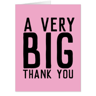 BIG THANK YOU OVERSIZED JUMBO GREETING CARD
