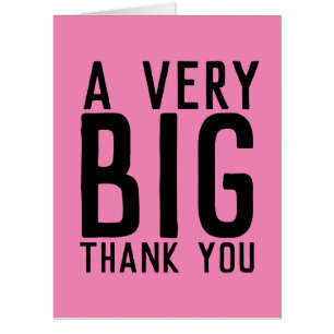 BIG THANK YOU OVERSIZED JUMBO GREETING CARD